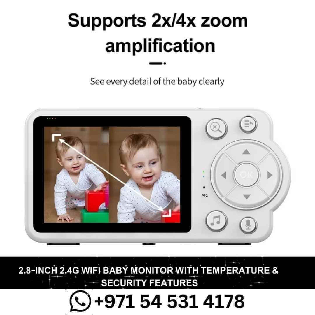 2.4G Wifi Video Baby Monitor 28 inch Colorful Display Baby Nanny Security Camera Rotate Temperature Monitoring in UAE