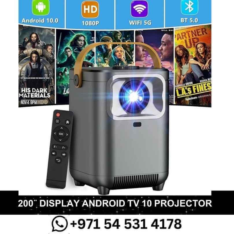 _Portable 4K Supported Android TV10 HD 1080P 5G WiFi Bluetooth 200 Display Home Video Projector in Dubai UAE_Portable 4K Supported Android TV10 HD 1080P 5G WiFi Bluetooth 200 Display Home Video Projector in Dubai UAE