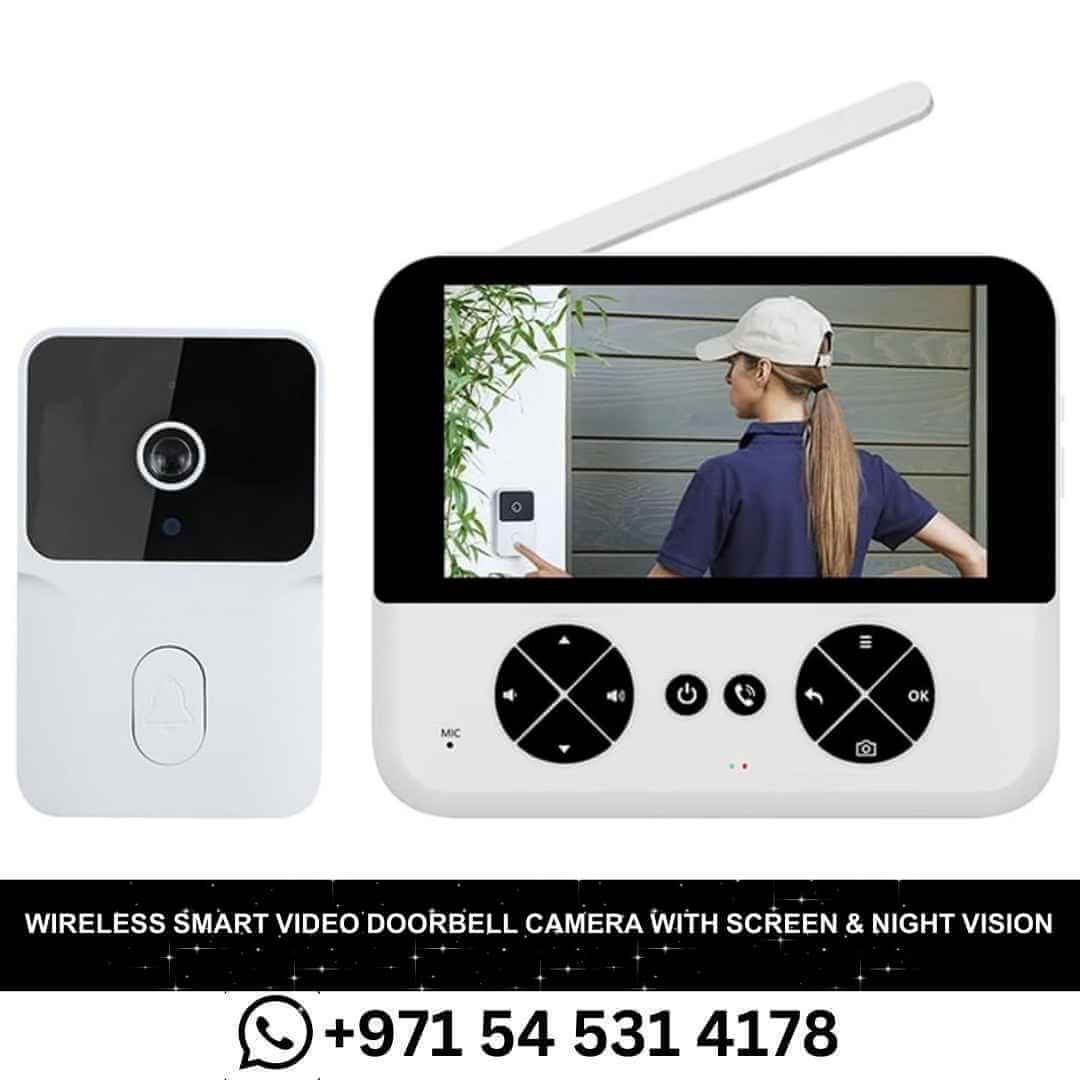 Wireless smart Video Doorbell Camera with Screen & Night Vision