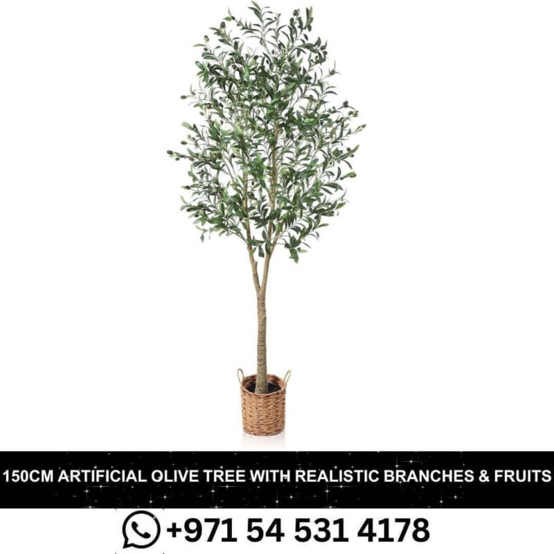 150CM Realistic Artificial Olive tree with Realistic Branches and Fruits in Dubai,UAE.