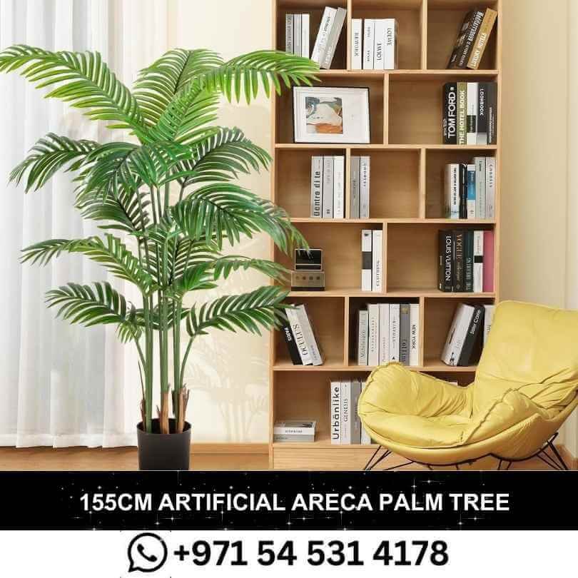 _155CM Artificial Areca Palm TreeNatural Guest Artificial PlantsFake Handcrafted Lifelike Artificial Plants Realistic Durable Decorative Trees