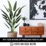 _4 FT 120c m Bird of Paradise -Fake Plant Artificial Tree Faux Tropical Palm Tree Large Plant for Home Indoor Outdoor in UAE