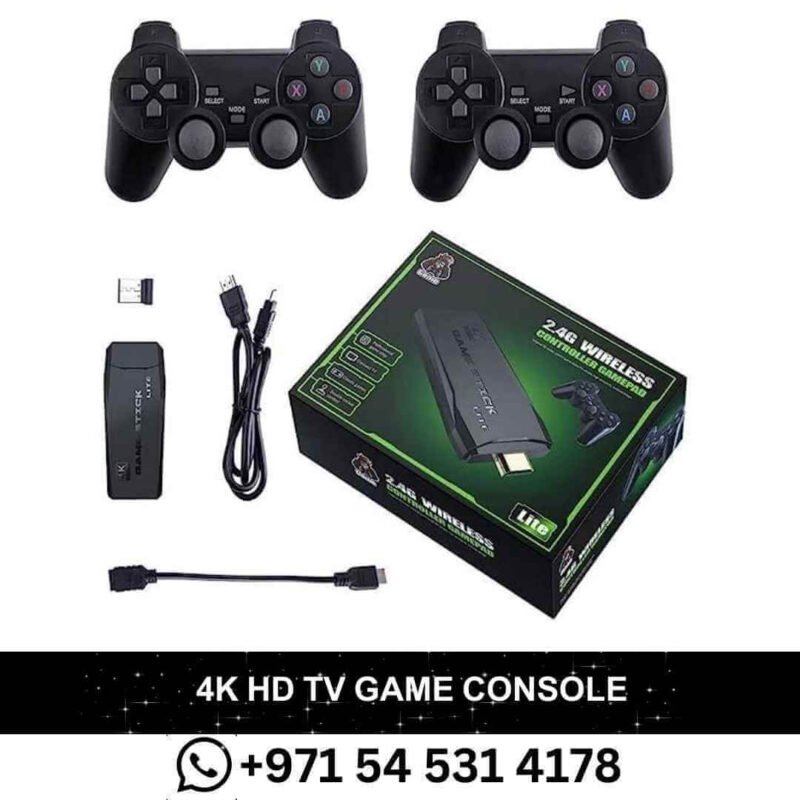 4K HD TV Game Console Dual Wireless Controllers Plug