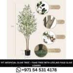 7FT Artificial Olive Tree (210cm) – Lifelike Faux Olive Tree with Realistic Leaves – Perfect for Indoor & Outdoor Décor in Dubai