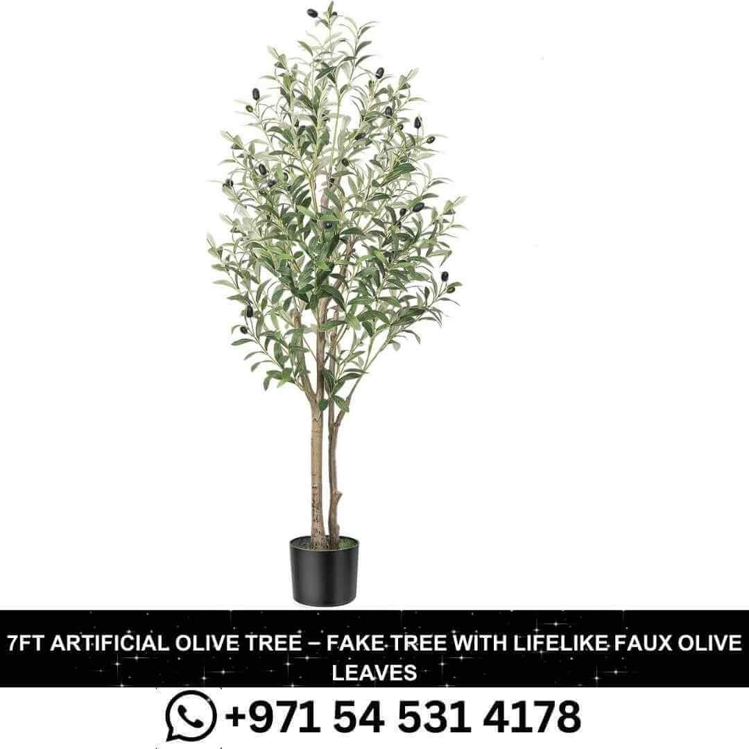 7FT Artificial Olive Tree – Fake Tree with Lifelike Faux Olive Leaves in Dubai,UAE