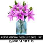 Purple Artificial Tiger Lily Flower (Pack of 5) 38 cm in Dubai, UAE.