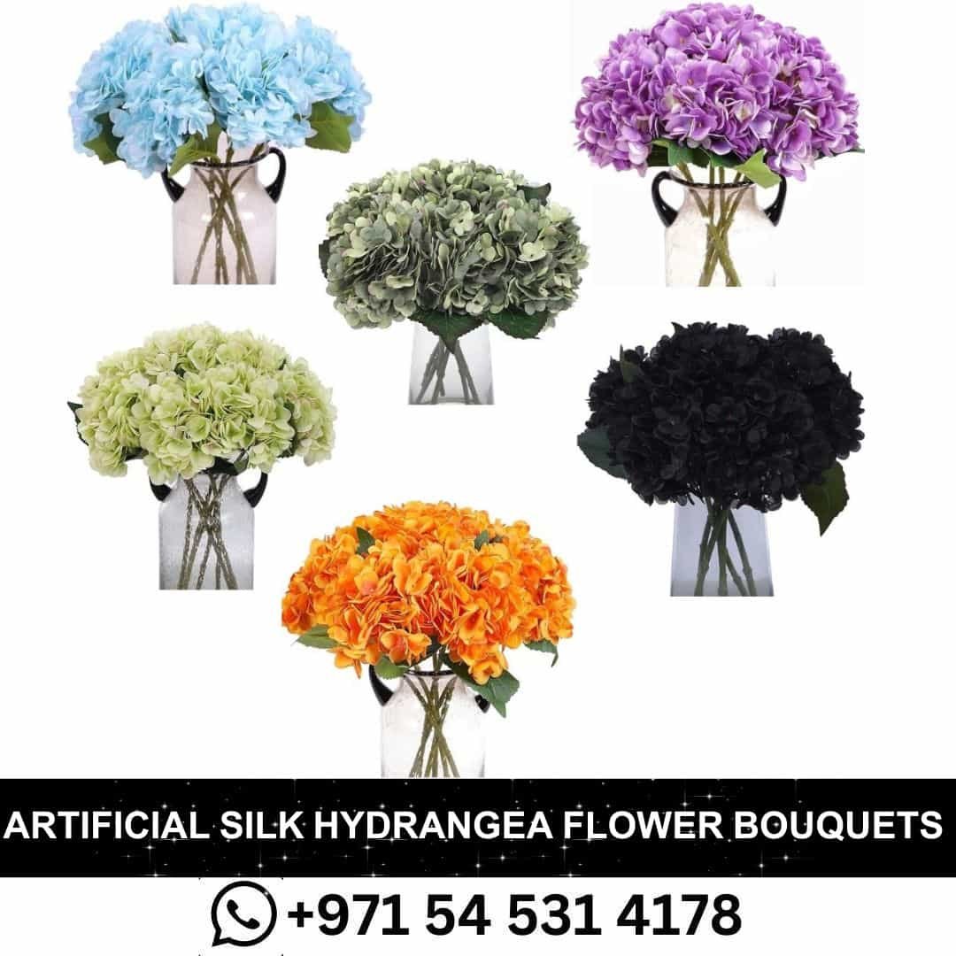 Artificial Silk Hydrangea Flower Bouquets in Dubai,UAE.