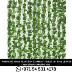 Artificial Vines Plants, 24 Strands 175 Feet, 81 Fake Leaves Per Strip, Hanging Vine for decoration in Dubai,UAE.