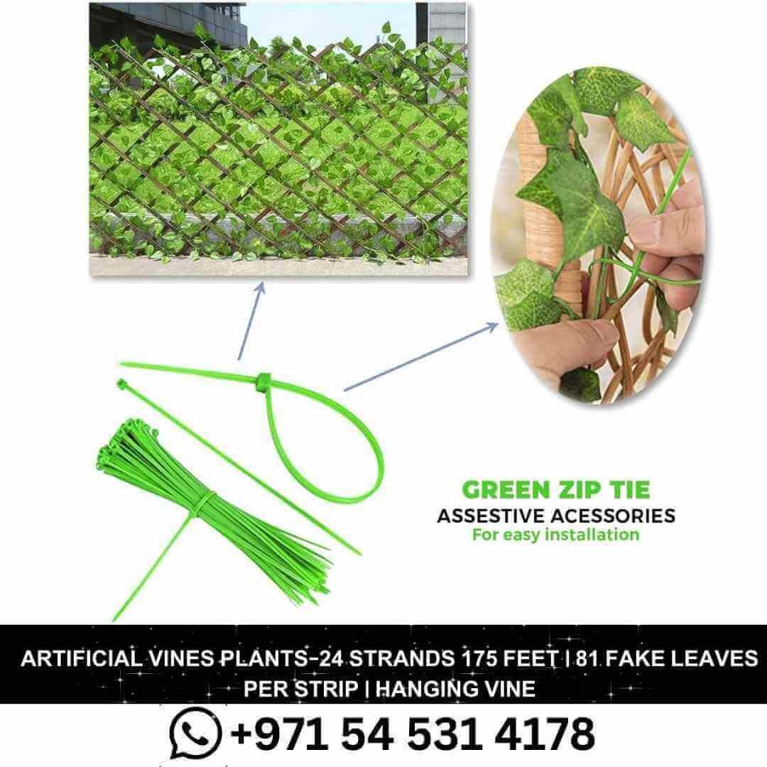 Artificial Vines Plants 24 Strands 175 Feet 81 Fake Leaves Per Strip Hanging Vine for decoration in UAE