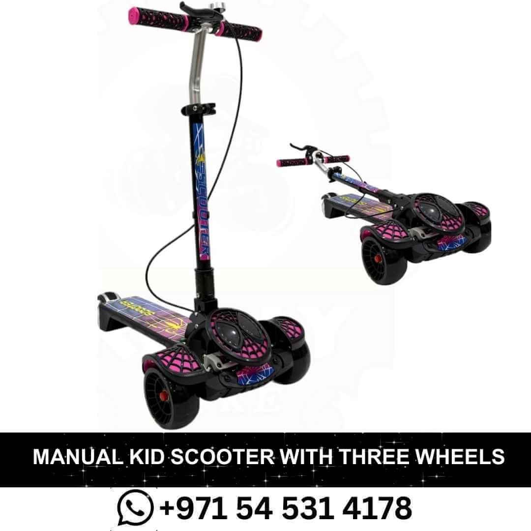 Best Kids Scooter 3 to 12 years old Kids Scooter Manual scooter with three wheels Foldable scooter with light and music Adjustable height