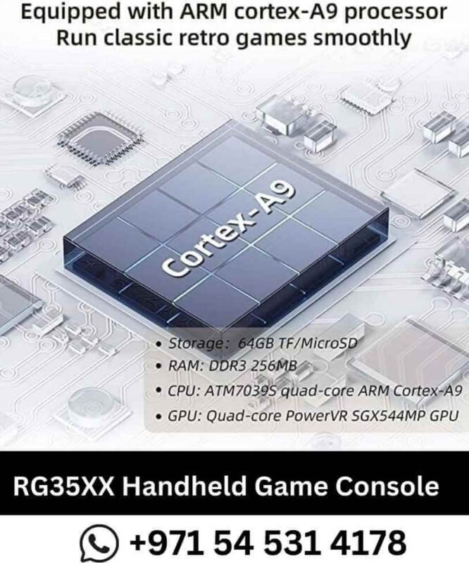 Best RG35XX Handheld-Game Console with 5000 Games with Linux System Chip Cortex-A9 in DubaiUAE