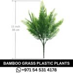 Best Bamboo Grass Plastic Plants Fake Green Bushes in Dubai